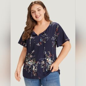 NWT Size 30 / 6X Floral Print Blouse